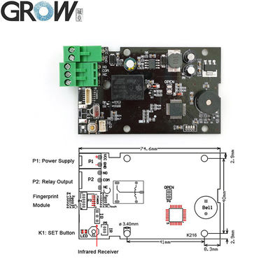 GROW KL216+R502-AW Capacitive Fingerprint Access Control Board Scanner Module With Jog Mode/Ignition Mode/Self-locking Mode