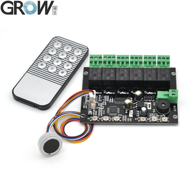 GROW K219-A+R502-F DC12V 6 реле K219-A плата управления отпечатками пальцев + инфракрасный пульт дистанционного управления + R502-F водонепроницаемый маленький модуль отпечатков пальцев