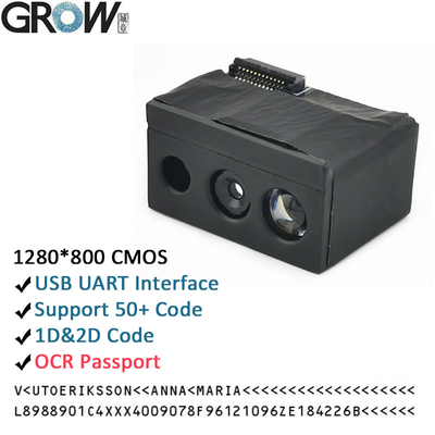 GROW GM69Pro-S 1280*800CMOS Модуль сканера штрих-кода OCR/1D/2D USB UART Интерфейс QR-код Считыватель штрих-кода Поддержка OCR Паспорт