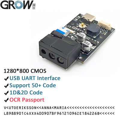 GROW GM69Pro 1280*800CMOS OCR/1D/2D Модуль сканера штрих-кода USB UART Интерфейс QR-код Считыватель штрих-кода Поддержка OCR Паспорт