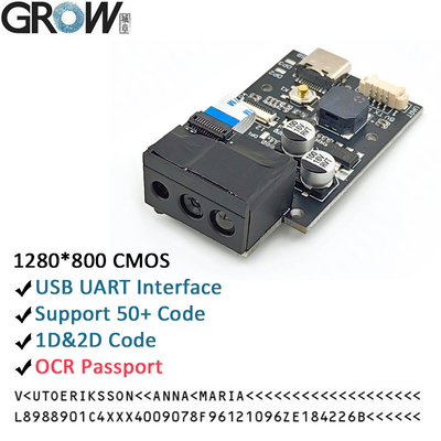 Grow GM69PRO 1280*800 CMOS OCR / 1D / 2D Модуль сканера штрих-кодов Поддержка Ocr Паспортный код
